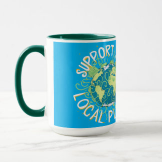 Caneca Apoie as Suas Plantas Locais