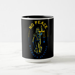 Caneca Apoio à Ucrânia - Senhora Justiça
