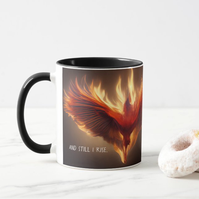 Caneca Apoio ao Fenix Ascendente Inspirando Força (Com Donut)