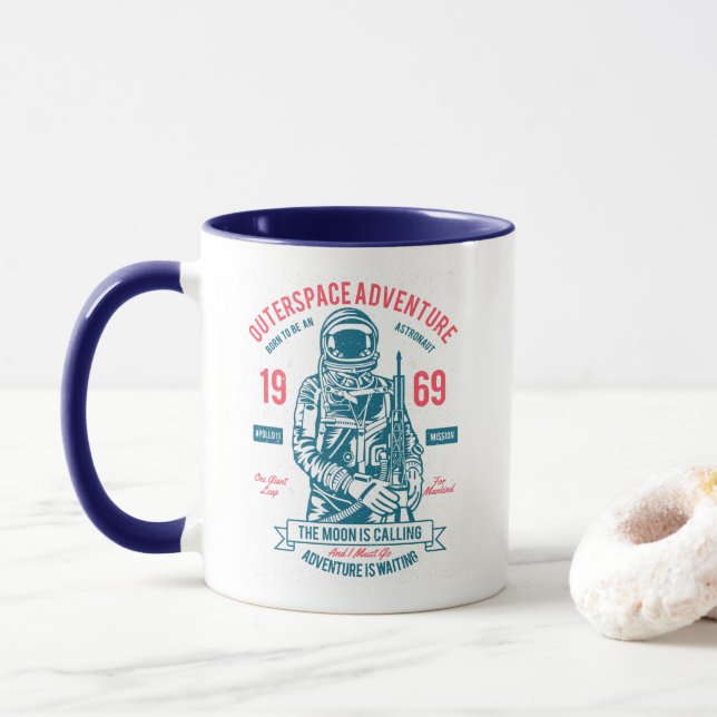 Caneca Apollo 11 Homem na Lua 1969 (Com Donut)