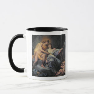 Caneca Apollo que acaricia a ninfa Leucothea (óleo no