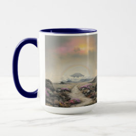 Caneca Após a chuva (Arte de Paisagem Japonesa com Aquare