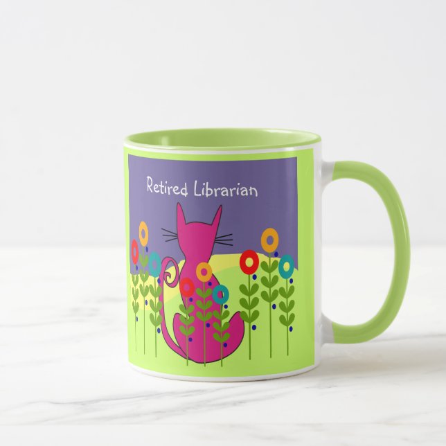 Caneca aposentada do gato do bibliotecário (Direita)