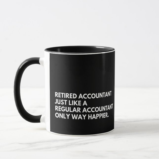 Caneca Aposentado Contabilista, Reforma Engraçada (Esquerda)