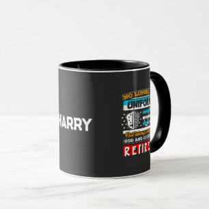 Caneca Aposentado da Polícia. Deixou de ser uniforme