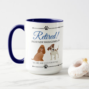 Caneca Aposentado Ver Mulher e Cães Mug