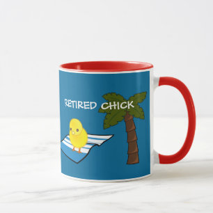 Caneca APOSENTADORIA: Diversão em praia — Pintinho apo