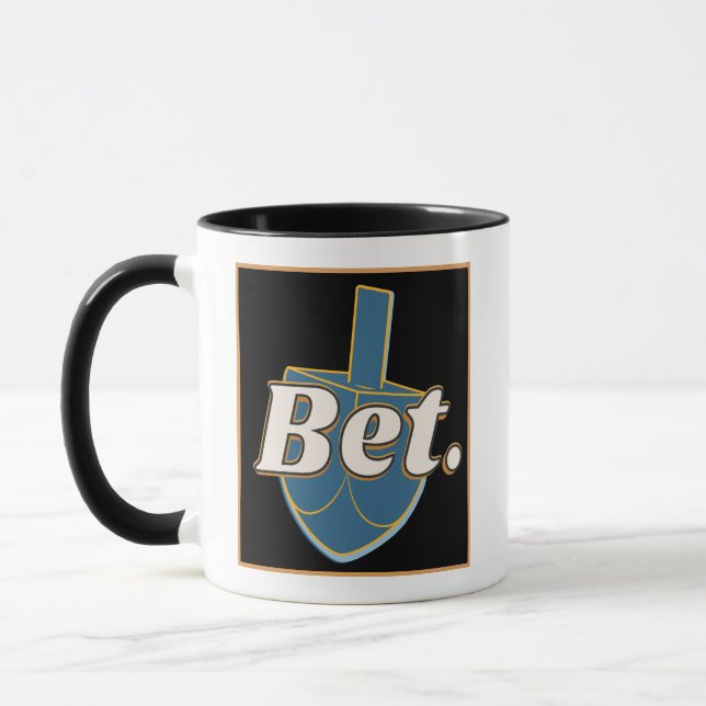 Caneca Aposta. Pião de Hanukkah Gimel Piada Presente Gera (Esquerda)