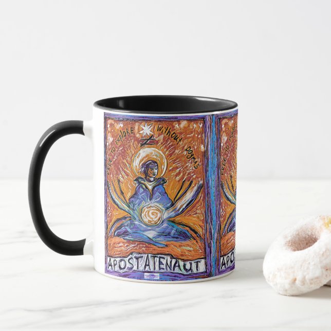 Caneca Apostatenaut - explorar sem dogmas (Com Donut)