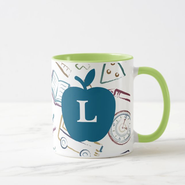 Caneca Apple for the Teacher Custom Monographic Mug (Direita)