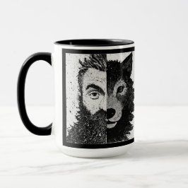 Caneca Approachable Wolf : Half Wolf Mug