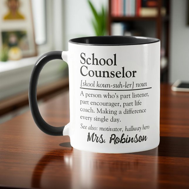 Caneca Apreciação de Definição de Conselheiro Escolar (Criador carregado)