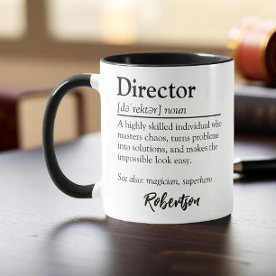 Caneca Apreciação de Definição de Diretor Personalizado