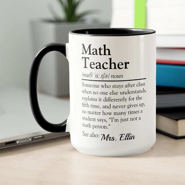 Caneca Apreciação Engraçada Do Professor De Matemática (Criador carregado)