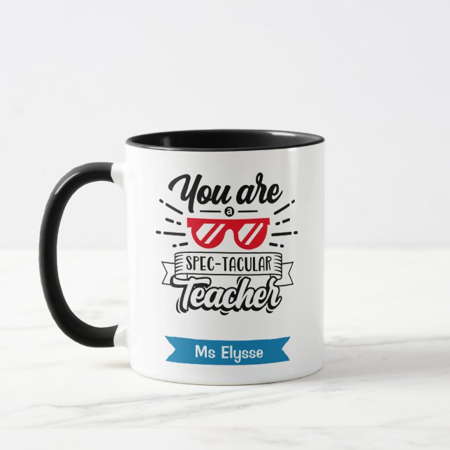 Caneca Apreciação Espetacular do Professor Funny Pun Prof (Esquerda)