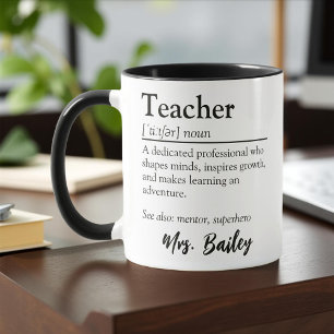 Caneca Apreciação Personalizada de Definição de Professor