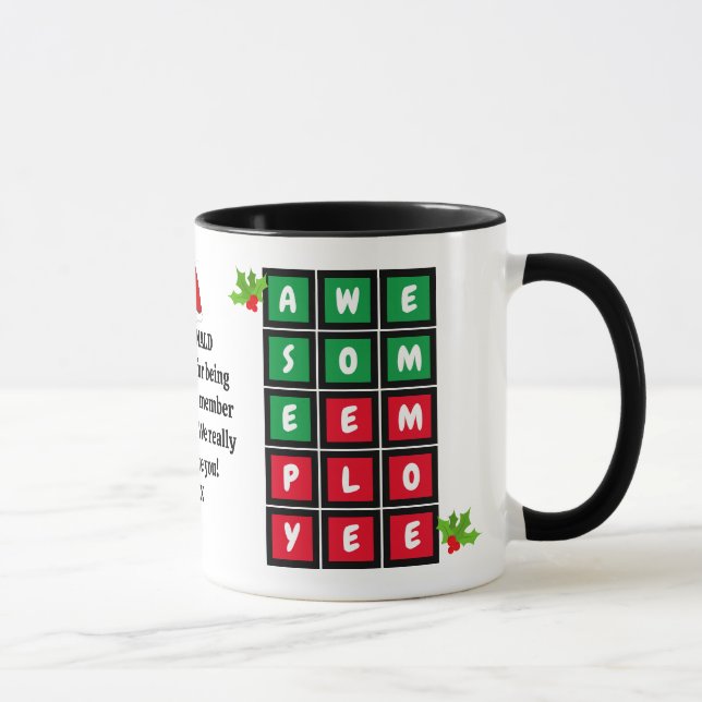 Caneca Apreciação Personalizada DOS FUNCIONÁRIOS DO NATAL (Direita)