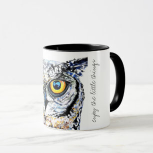 Caneca Aprecie a coruja pequena das coisas