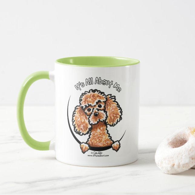Caneca Apricot Toy Poodle É Tudo Sobre Mim (Com Donut)