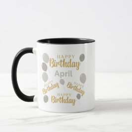 Caneca April feliz aniversário Mug