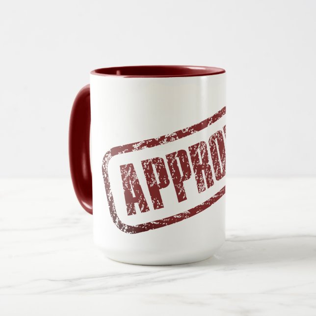 CANECA APROVADO//VERMELHO (Frente Esquerda)