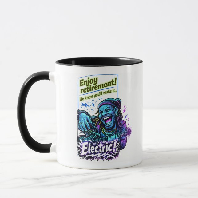 Caneca Aproveite a aposentadoria elétrica! (Esquerda)