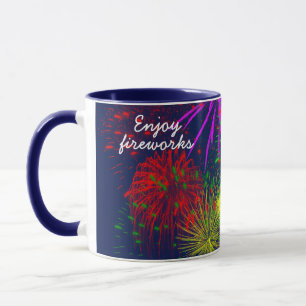 Caneca Aproveite fogos de artifício engraçados personaliz
