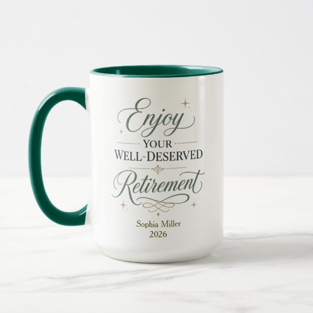 Caneca Aproveite Sua Aposentadoria Merecida Personalizada (Esquerda)