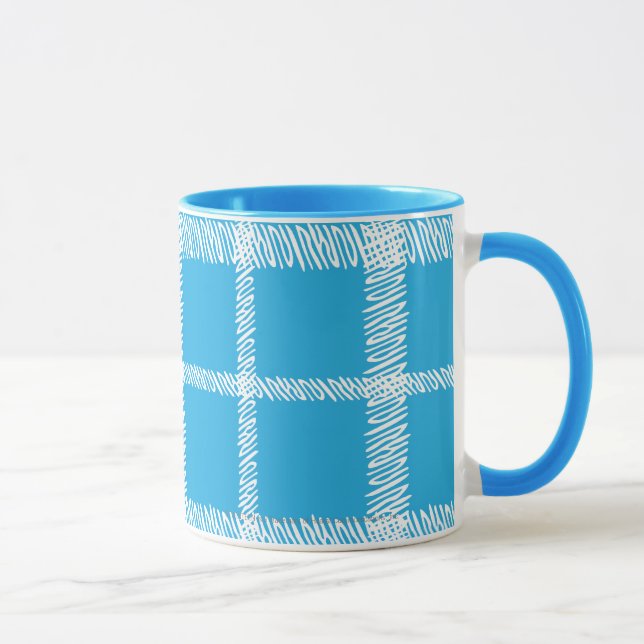 Caneca Aqua da xadrez (Direita)