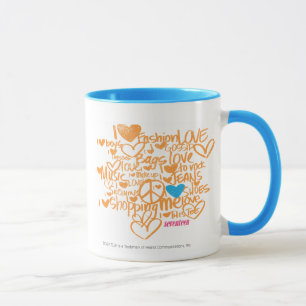 Caneca Aqua/laranja dos grafites