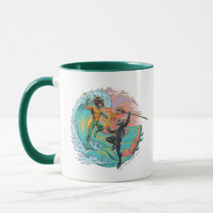 Caneca Aquaman & Black Manta Tidal Wave