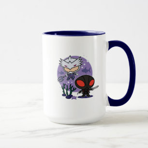 Caneca Aquaman   Chibi Orm & gráfico submarino do Manta
