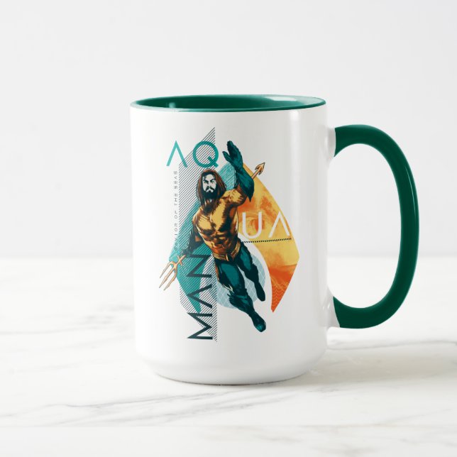 Caneca Aquaman | Colagem Aquaman Modernista (Direita)
