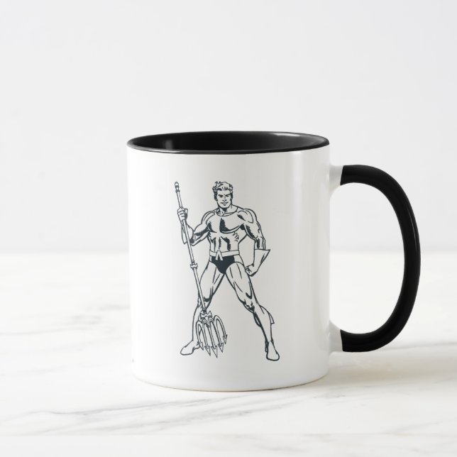 Caneca Aquaman com Pitchfork BW (Direita)