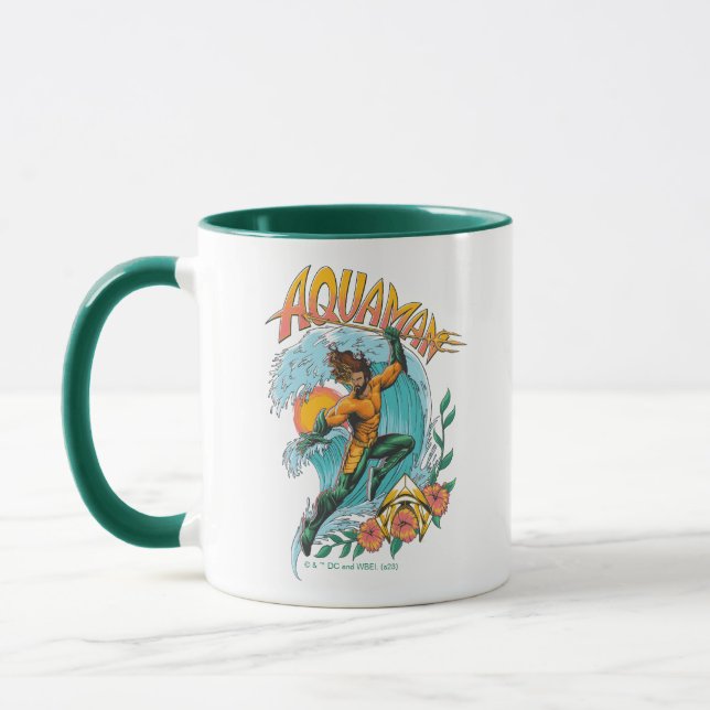 Caneca Aquaman e Trident Ascensão Graphic (Esquerda)
