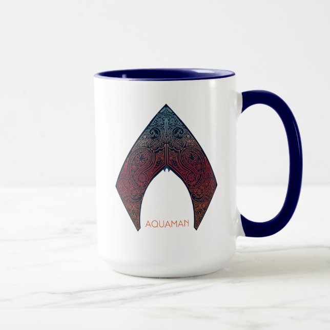 Caneca Aquaman | Logotipo Paisley Aquaman (Direita)