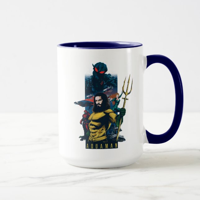 Caneca Aquaman | Orin, Mera, and Black Manta Graphic (Direita)