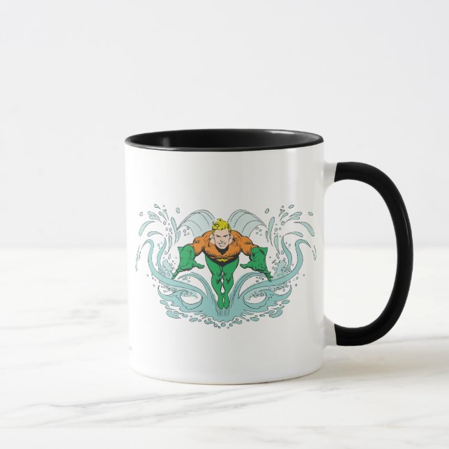 Caneca Aquaman Pulando para a Frente (Direita)
