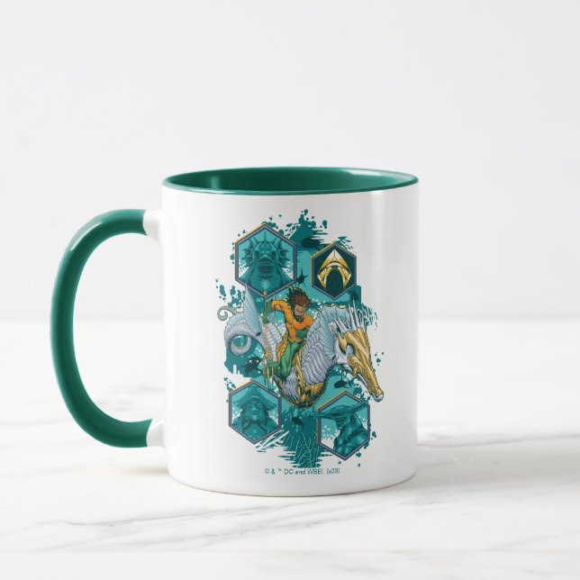 Caneca Aquaman Riding Seacavalo através dos reinos (Esquerda)