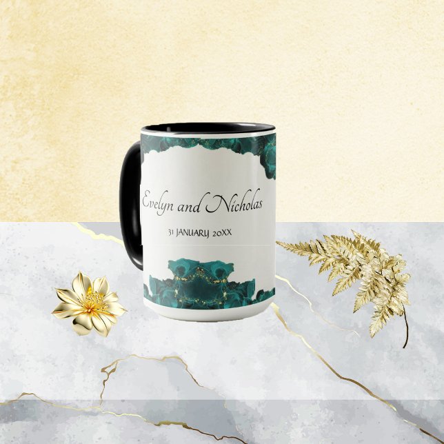 Caneca Aquarela Anastasia Black and Green Mug (Criador carregado)