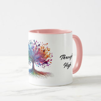 Caneca Aquarela árvore da vida Inspiradora