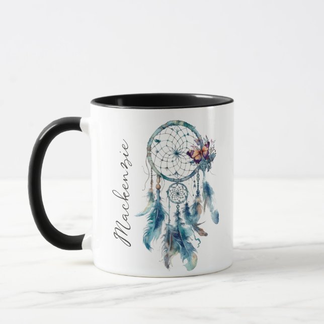 Caneca Aquarela Boho Dreamcatcher (Esquerda)