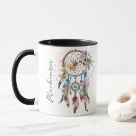 Caneca Aquarela Boho Dreamcatcher