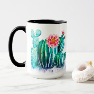 Caneca aquarela Cactus