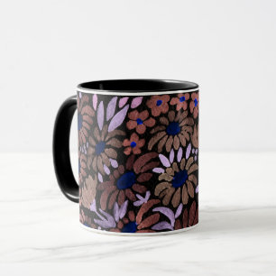 Caneca Aquarela camomille flores dos prados florais d