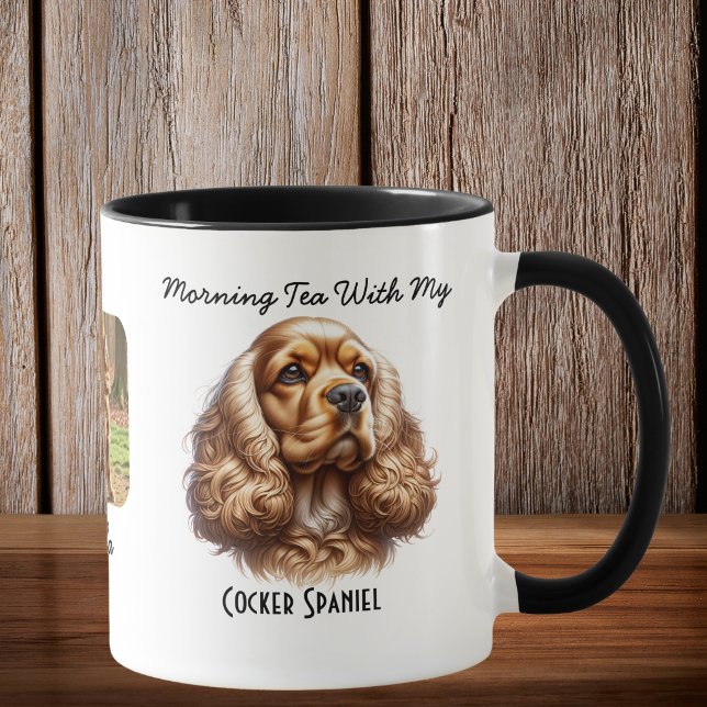 Caneca Aquarela Cocker Spaniel Pet Personalizado (Criador carregado)