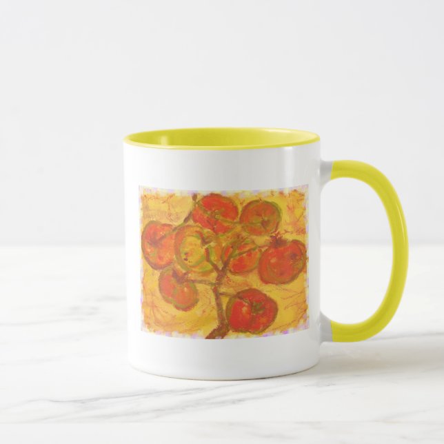 Caneca aquarela de aglomerado de tomate (Direita)