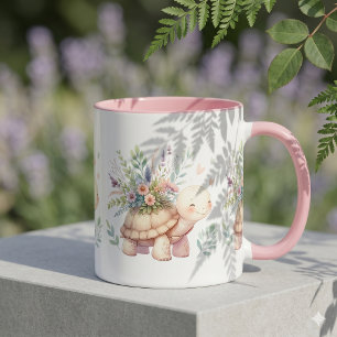 Caneca Aquarela de Tartaruga de Jardim de Campo