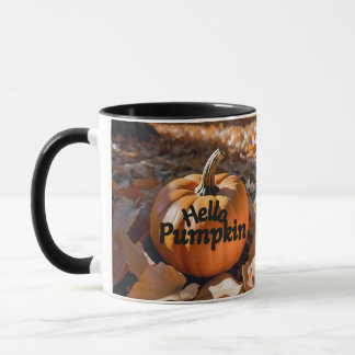 Caneca Aquarela Deixa Pumpkin Café Gift Mug