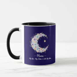 Caneca Aquarela Floral Lua Mamãe